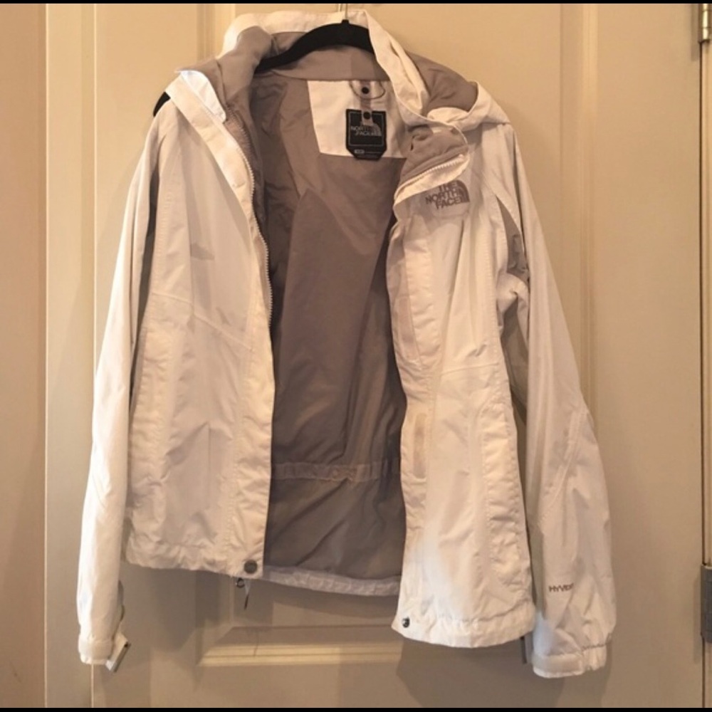 North Face White Windbreak Jacket S